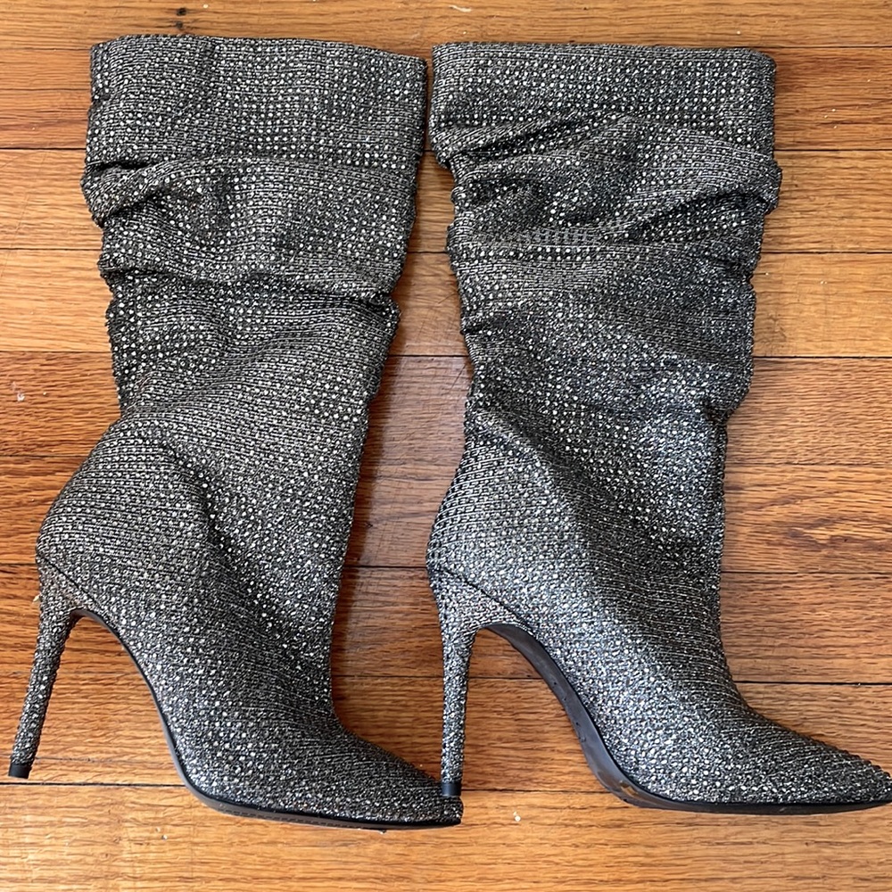 Jessica Simpson slouchy Rhinestone boots size 8M